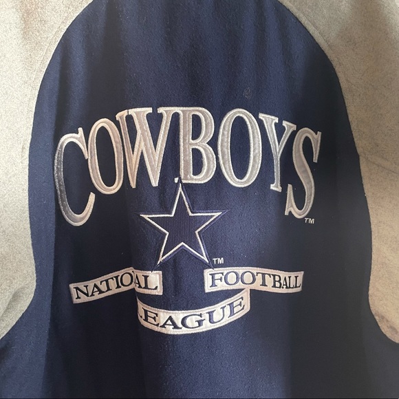 Rare Vintage NFL Dallas Cowboys Football Varsity Jacket size Large, wool blend - Picture 6 of 13